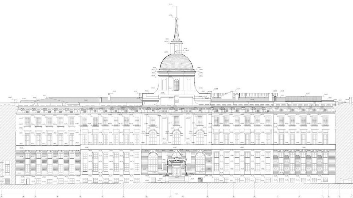 Пример обмерного чертежа фасада